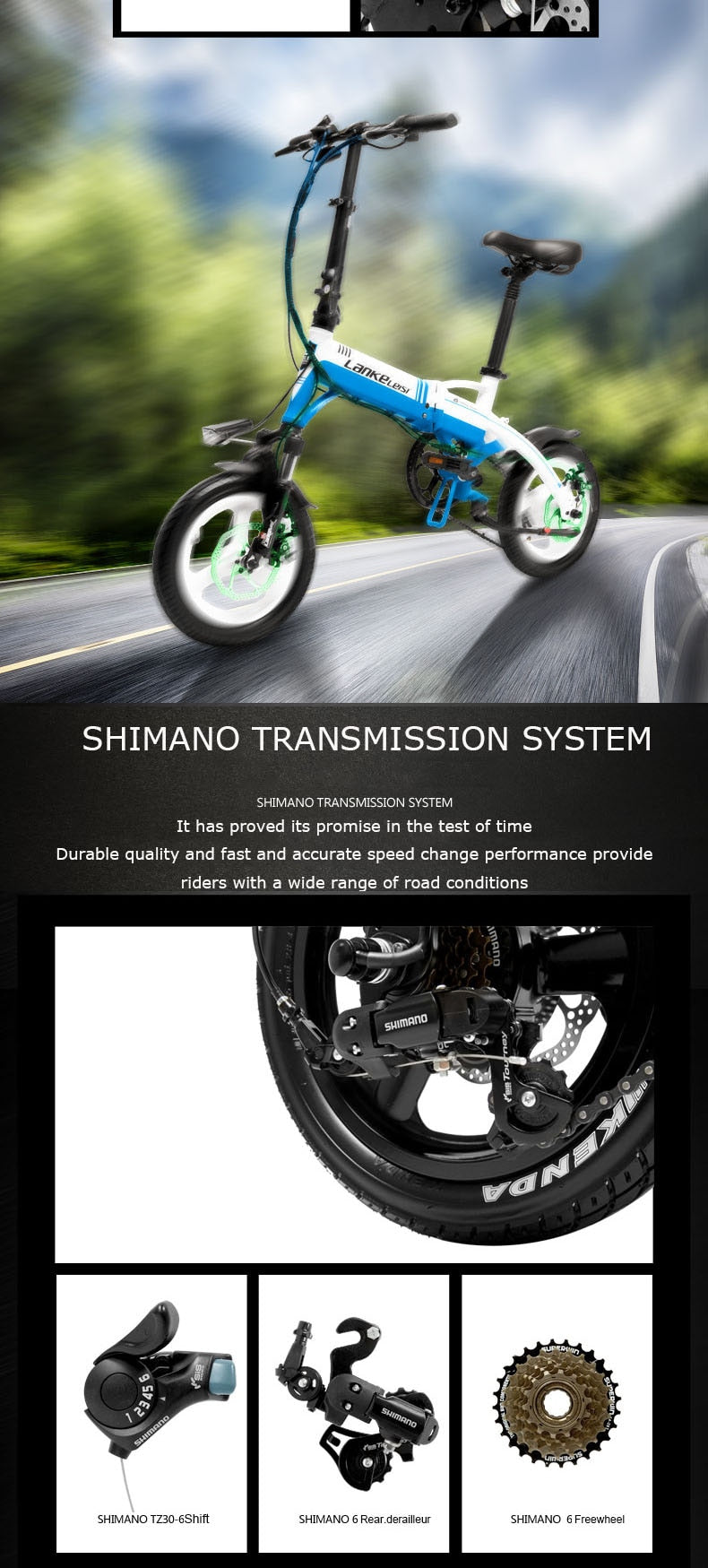 Folding 14inch electric ebike 36V