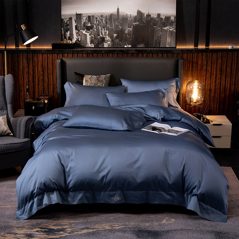 Pure Cotton Duvet set - Ultra Soft Premium (Duvet Cover Bed Sheet Pillow Shams) - 4 - 6 Piece sets