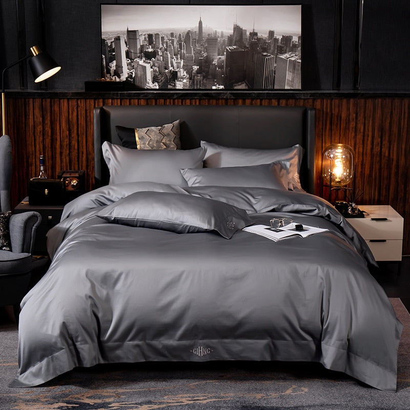 Pure Cotton Duvet set - Ultra Soft Premium (Duvet Cover Bed Sheet Pillow Shams) - 4 - 6 Piece sets