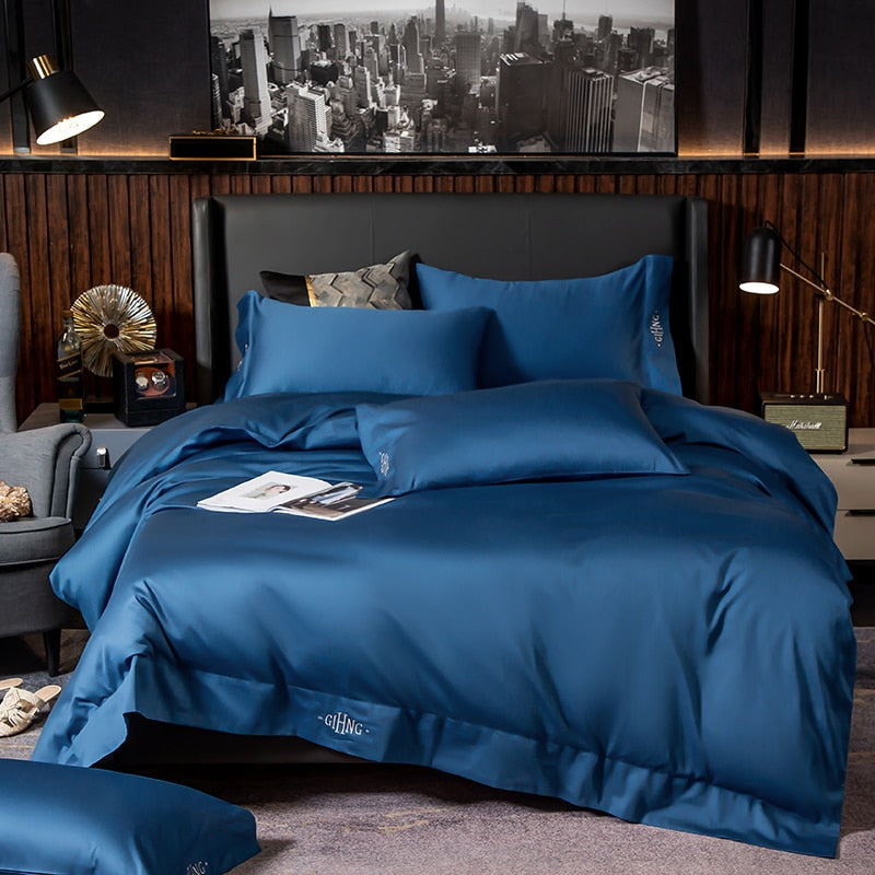 Pure Cotton Duvet set - Ultra Soft Premium (Duvet Cover Bed Sheet Pillow Shams) - 4 - 6 Piece sets