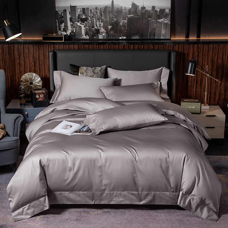 Pure Cotton Duvet set - Ultra Soft Premium (Duvet Cover Bed Sheet Pillow Shams) - 4 - 6 Piece sets