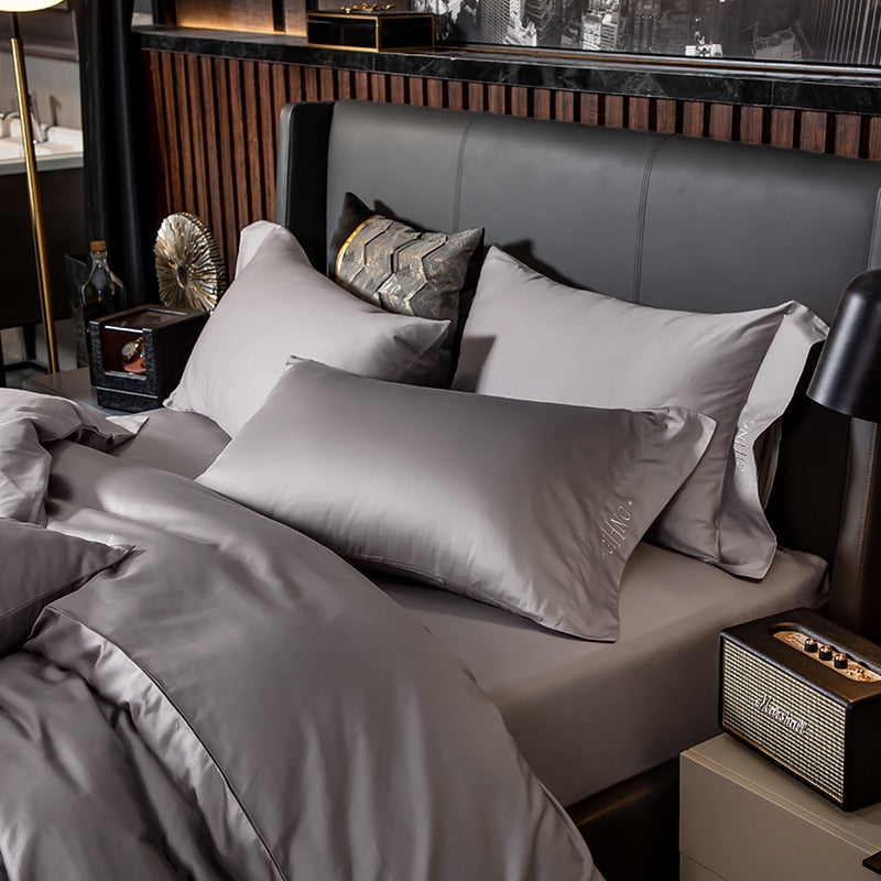 Pure Cotton Duvet set - Ultra Soft Premium (Duvet Cover Bed Sheet Pillow Shams) - 4 - 6 Piece sets