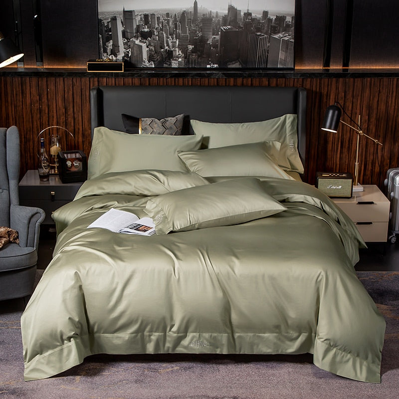 Pure Cotton Duvet set - Ultra Soft Premium (Duvet Cover Bed Sheet Pillow Shams) - 4 - 6 Piece sets