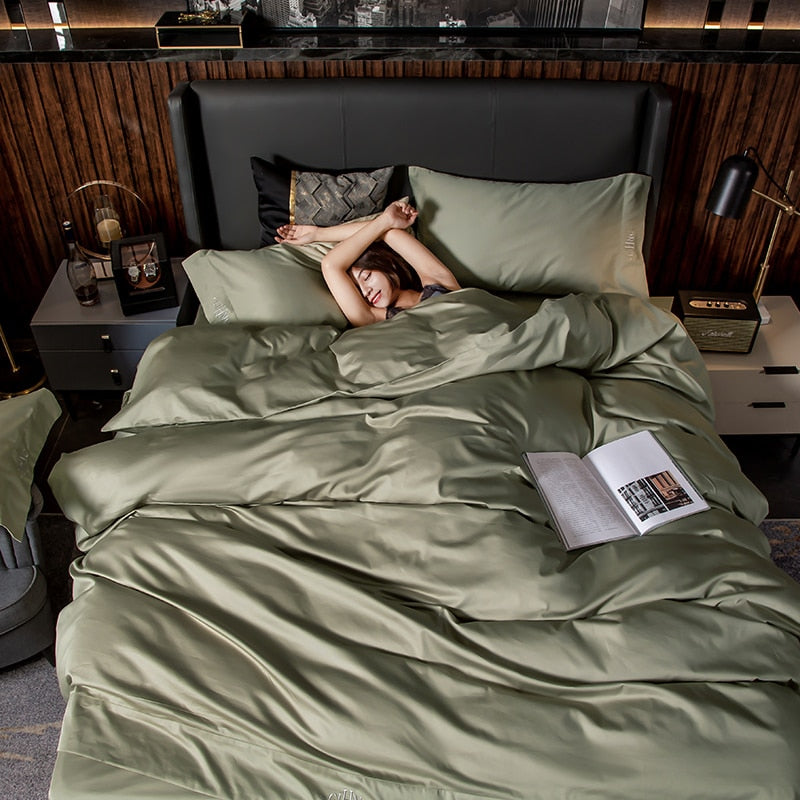 Pure Cotton Duvet set - Ultra Soft Premium (Duvet Cover Bed Sheet Pillow Shams) - 4 - 6 Piece sets