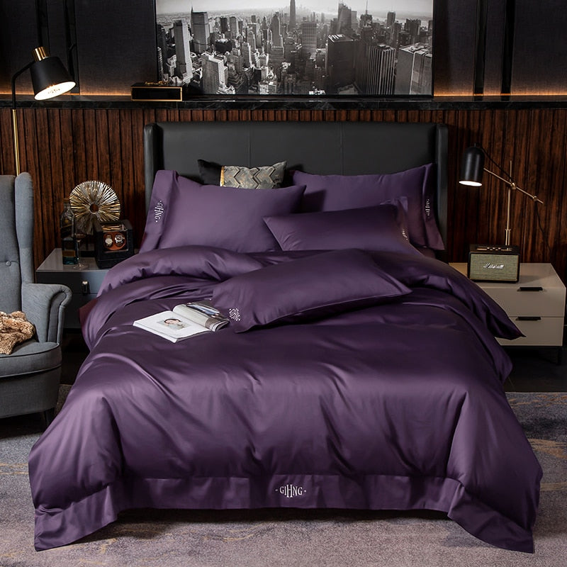 Pure Cotton Duvet set - Ultra Soft Premium (Duvet Cover Bed Sheet Pillow Shams) - 4 - 6 Piece sets