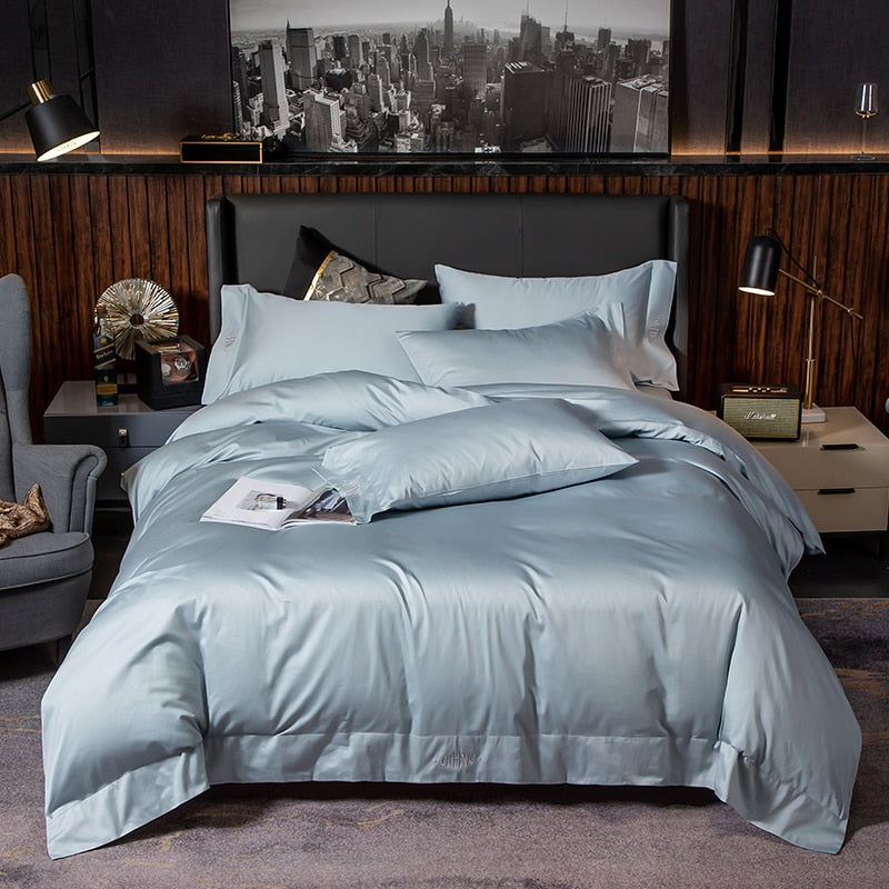 Pure Cotton Duvet set - Ultra Soft Premium (Duvet Cover Bed Sheet Pillow Shams) - 4 - 6 Piece sets