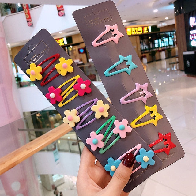 Girls Cute Cartoon Fruit Hairpins: 10 - 15 Piece Sets