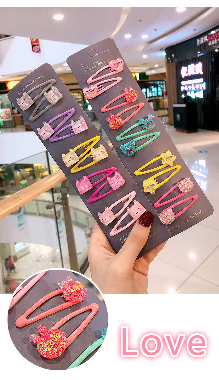 Girls Cute Cartoon Fruit Hairpins: 10 - 15 Piece Sets