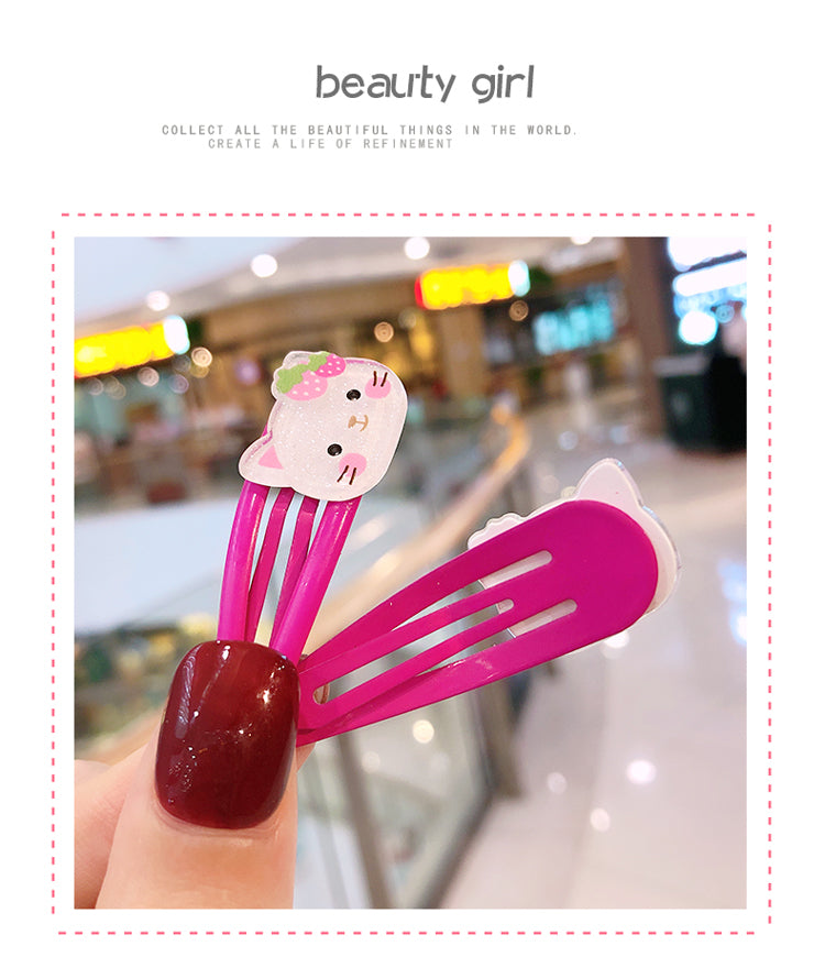 Girls Cute Cartoon Fruit Hairpins: 10 - 15 Piece Sets