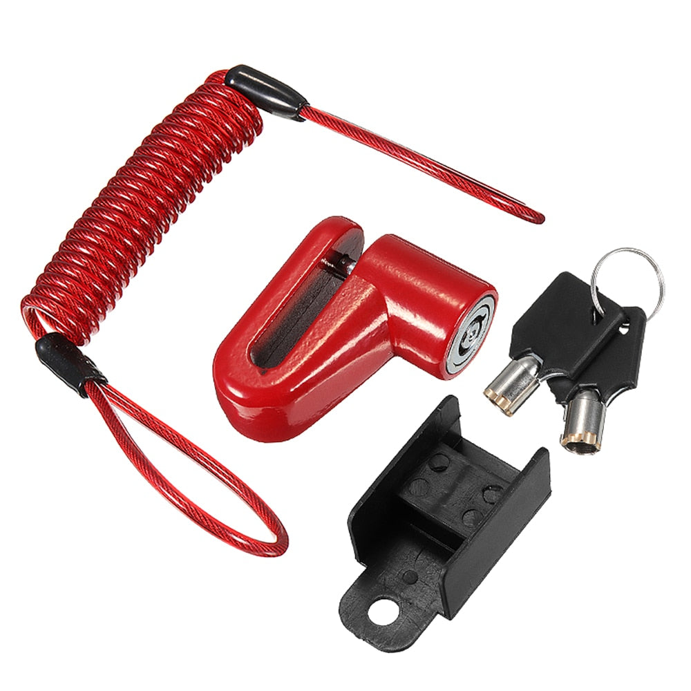 Electric Scooter Wheel Lock with Anti-Theft Steel Wire
