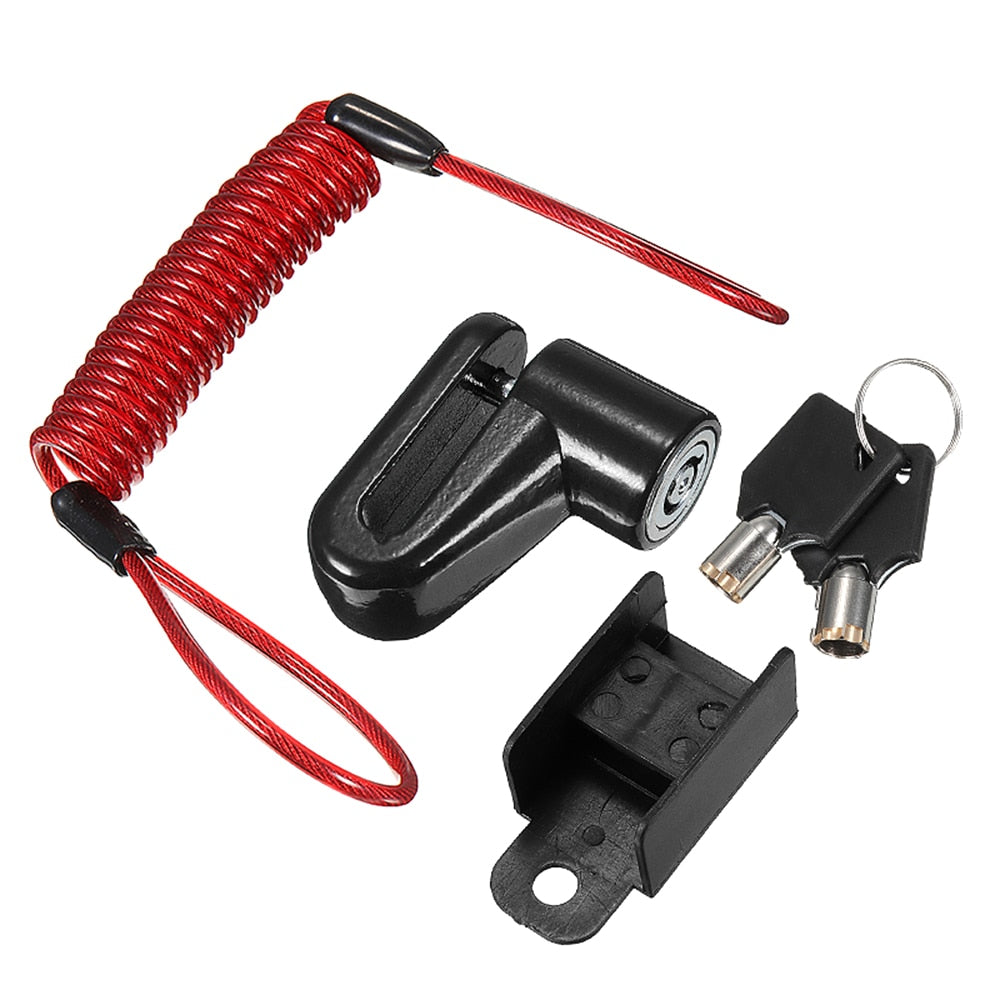 Electric Scooter Wheel Lock with Anti-Theft Steel Wire