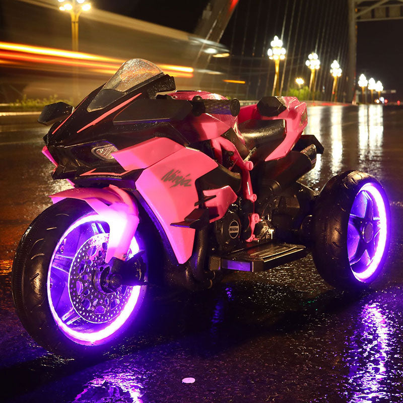 Children's Electric Ride-on Motorcycle with Trainer Wheels