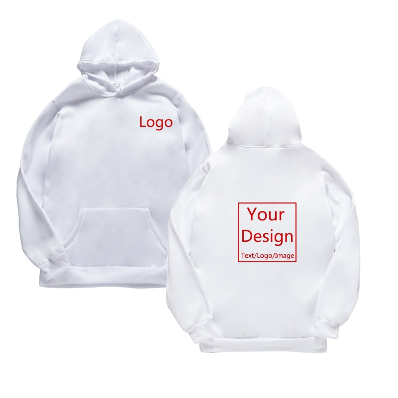Custom Made Hoodies DIY Text or Logo or Image Print High Quality