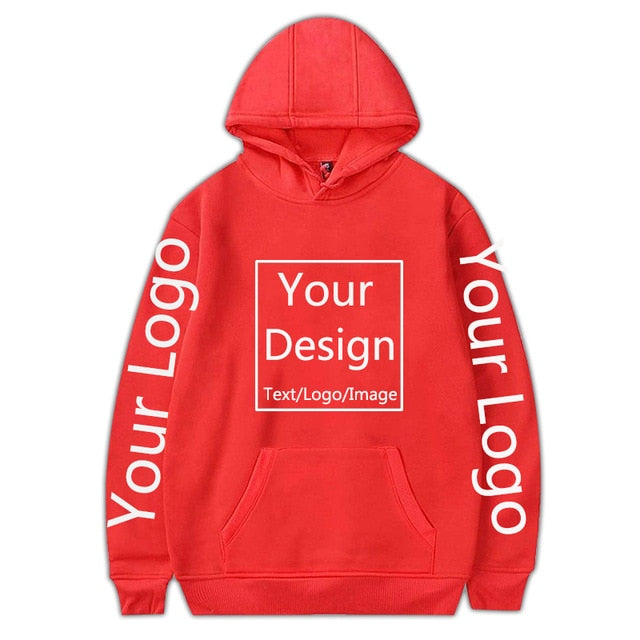 Custom Made Hoodies DIY Text or Logo or Image Print High Quality