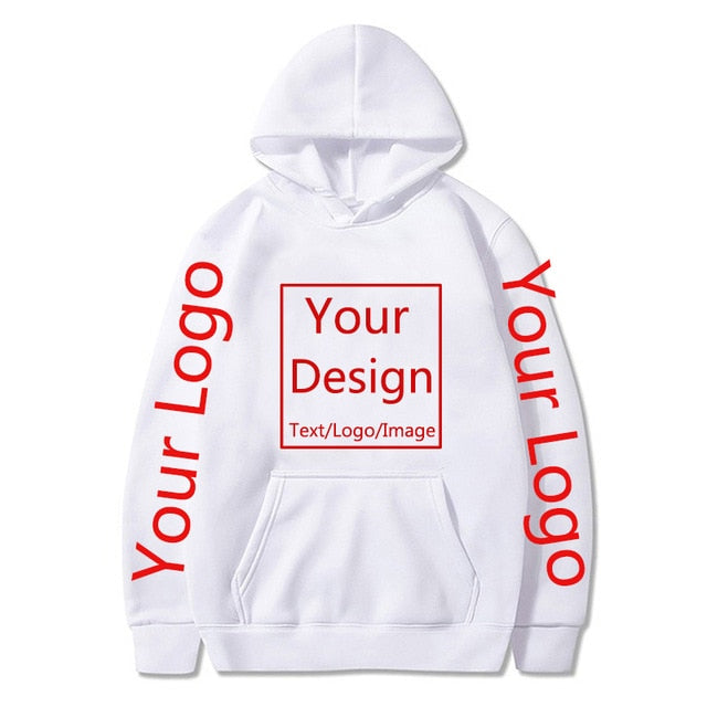 Custom Made Hoodies DIY Text or Logo or Image Print High Quality