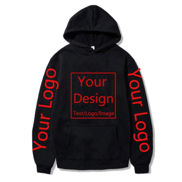 Custom Made Hoodies DIY Text or Logo or Image Print High Quality