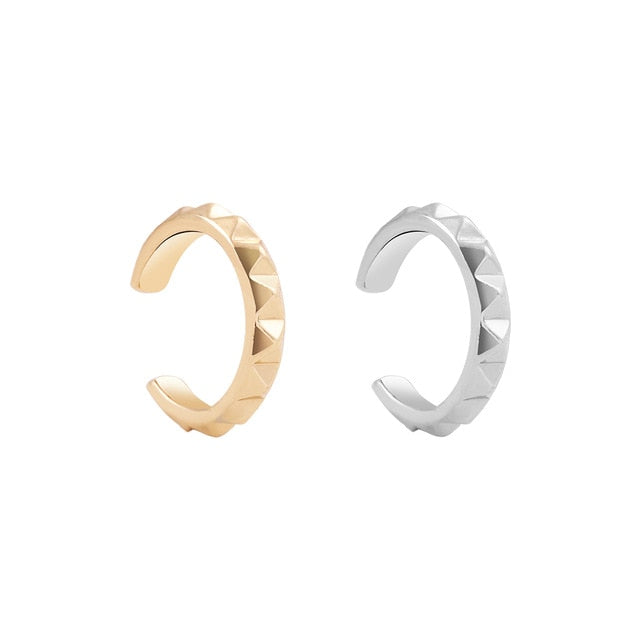 C Shaped CZ Rhinestone Small Ear Cuffs Clip