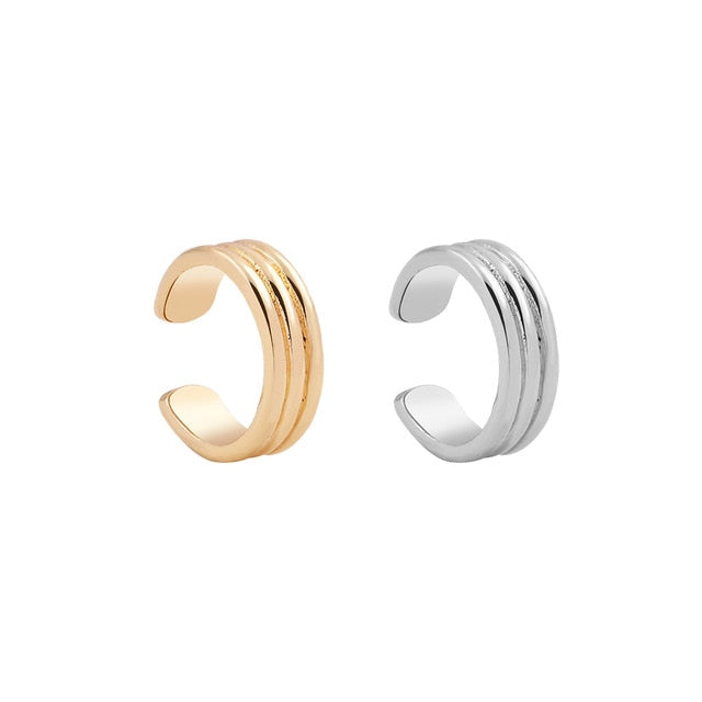 C Shaped CZ Rhinestone Small Ear Cuffs Clip