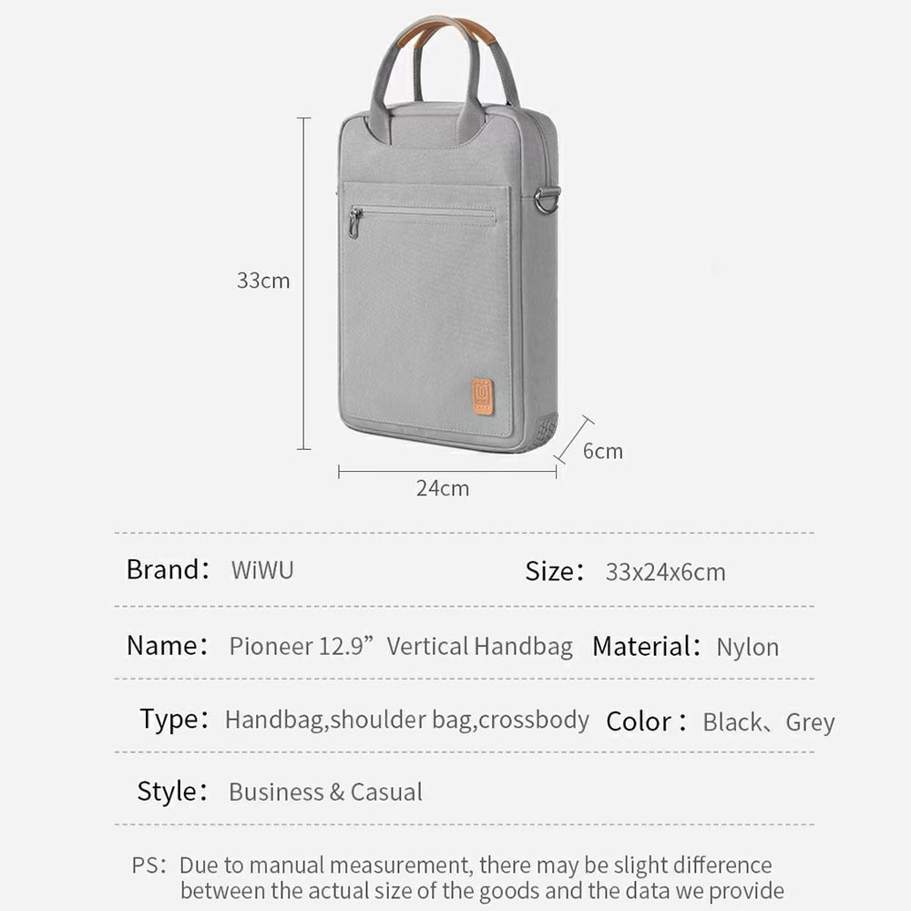 Laptop Bag for 12.9 inch Tablet - Black or Grey
