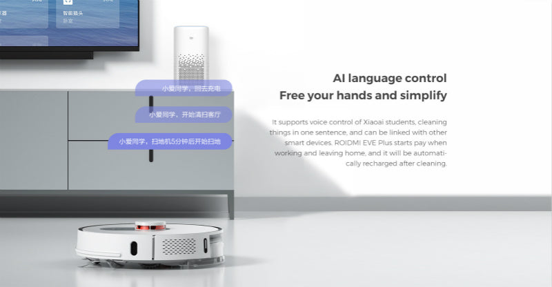 Eve Plus Smart Vacuum Robot Cleaner with Auto Empty
