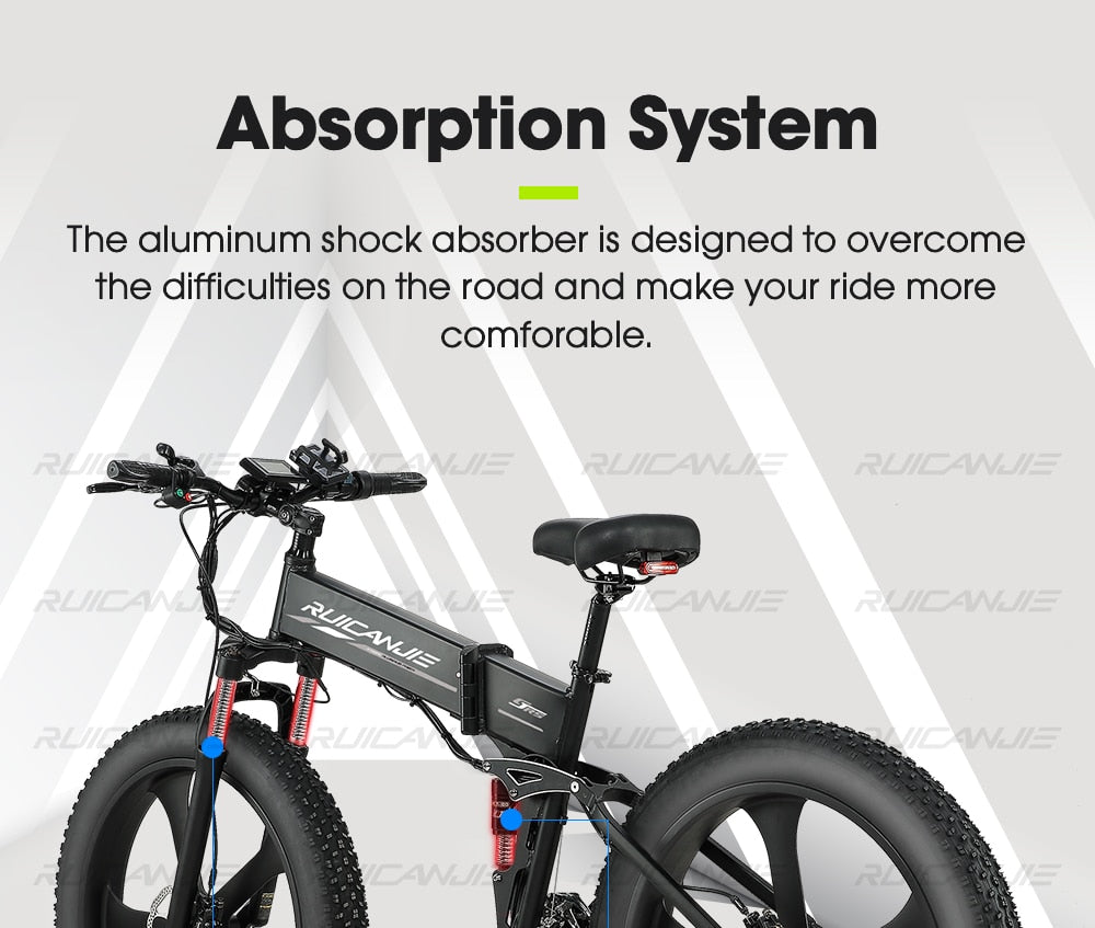 Electric Mountain Bike 48V12.8ah 1000W Max 50km/h