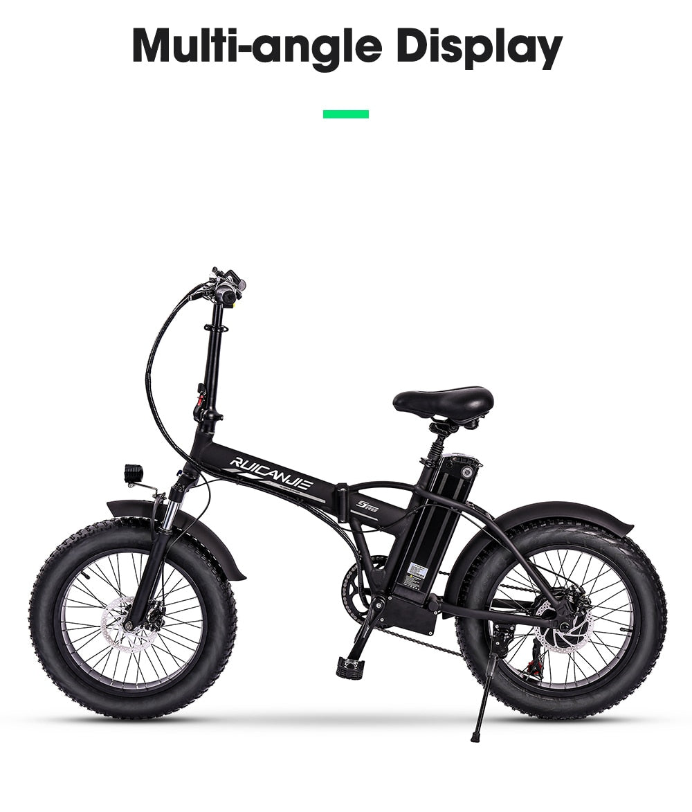 Electric bike 20 inch eBike snowbike 48V 15AH lithium battery