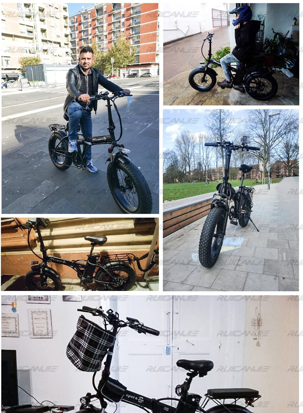 Electric bike 20 inch eBike snowbike 48V 15AH lithium battery
