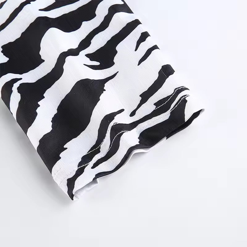Open-Back Zebra Tie Crop Top