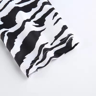 Open-Back Zebra Tie Crop Top