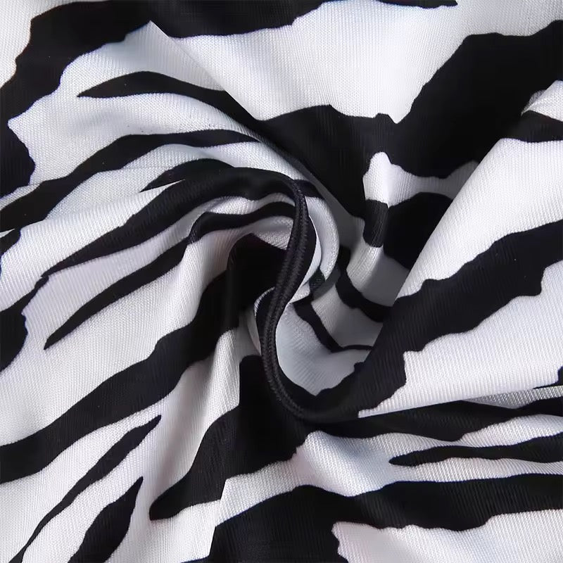 Open-Back Zebra Tie Crop Top