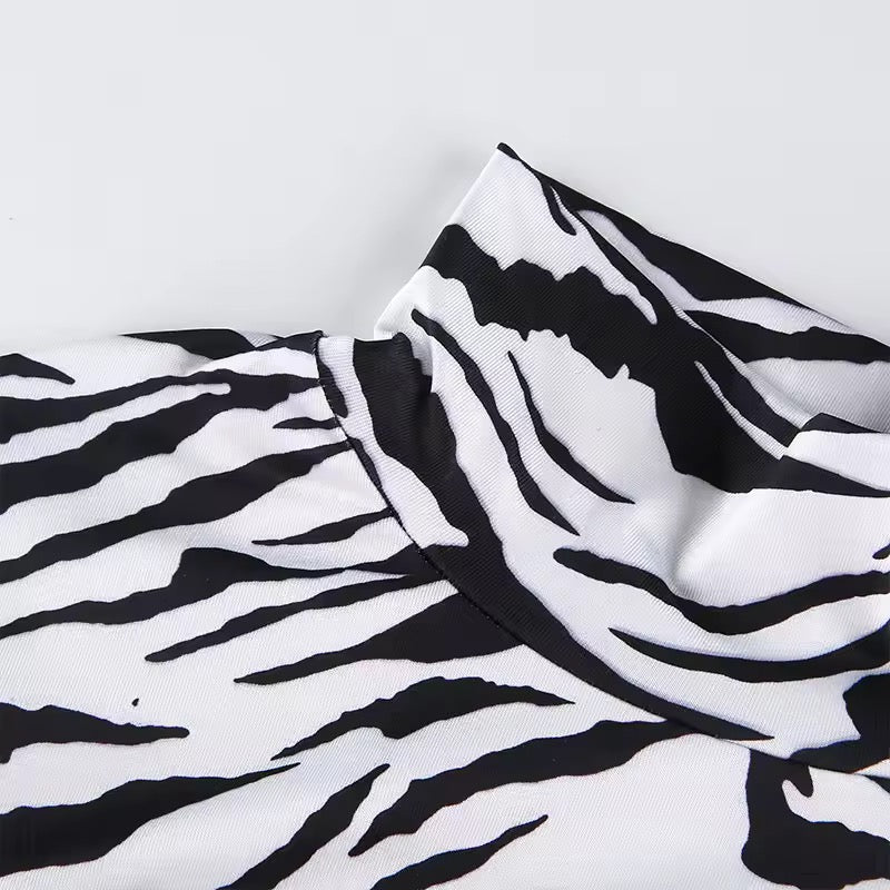 Open-Back Zebra Tie Crop Top