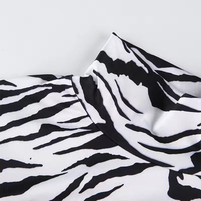Open-Back Zebra Tie Crop Top