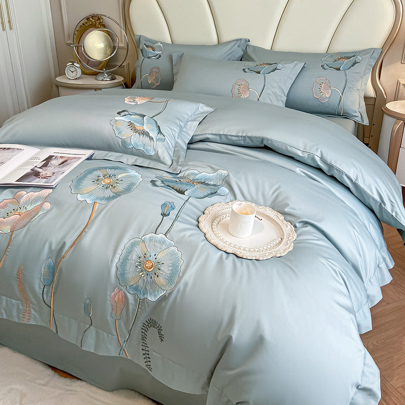 Cotton Bed Sheet Duvet Cover Set