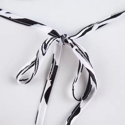 Open-Back Zebra Tie Crop Top
