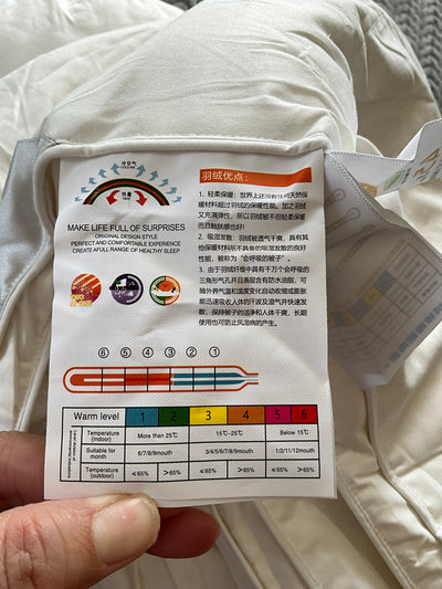 100% goose down winter duvet inner Summer or Winter
