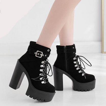 Lace Up Platform Winter Boots