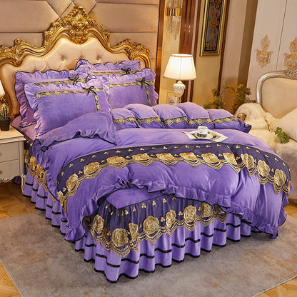 NEW: A True Princess Style Lace Bedding Set Queen or King 3 Piece Set