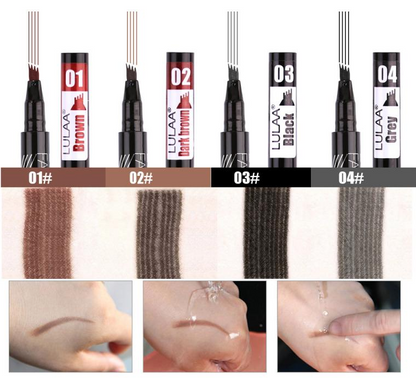 Eyebrow Pen Waterproof with Fork Tip