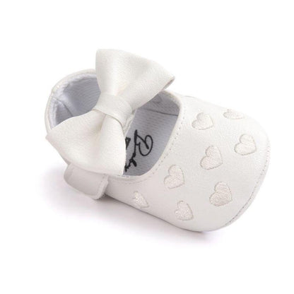 Cute Baby Shoes Heart and Bow - Non-slip Footwear