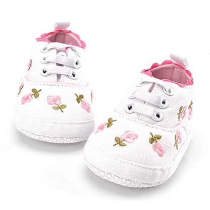 Baby Lace-up Floral Prewalker Shoe