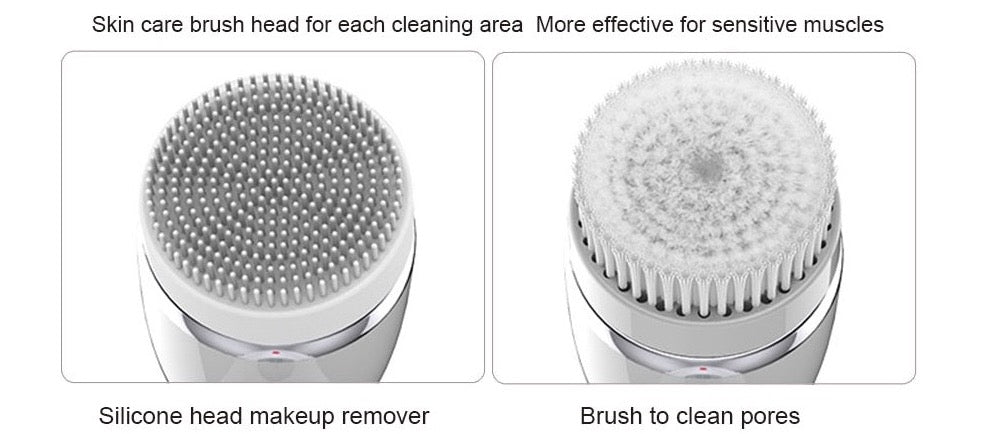 Facial Cleansing Brush with 360 Rotating Head