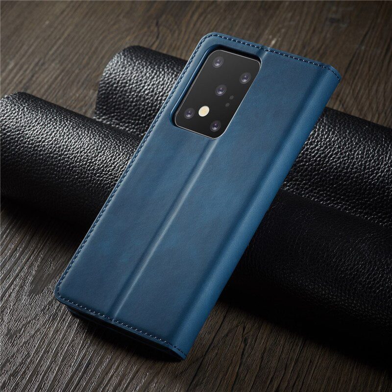 Magnetic Leather Case For S20