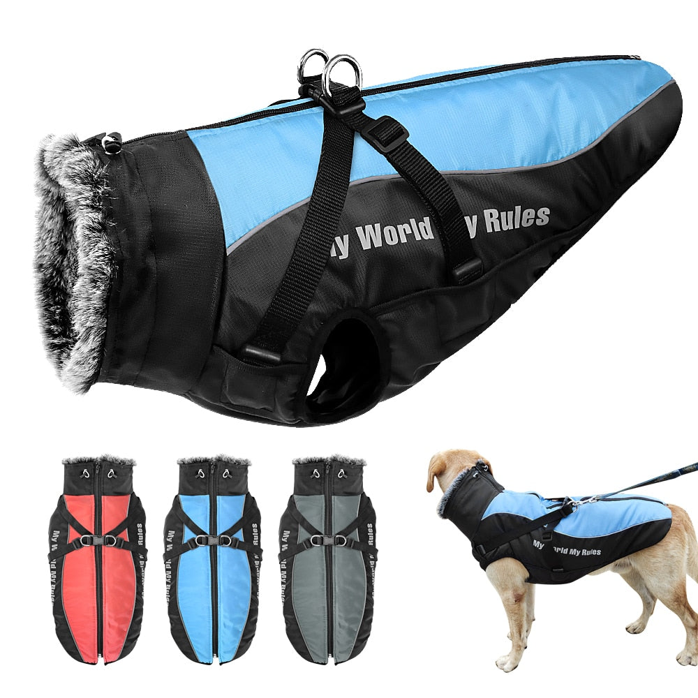 Dog Vest Warm Winter Coat with Harness straps For Small to Medium Sized doges