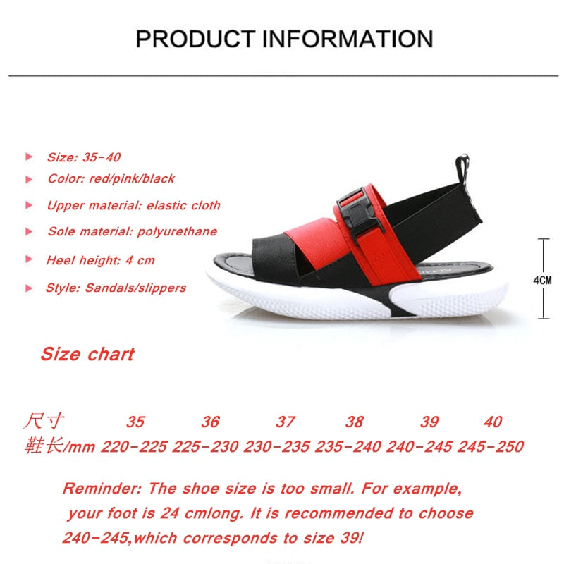 Fashion open toe sports sandals T-shaped buckle thick heel platform shoes 2020 women's summer flat casual shoes women's slippers