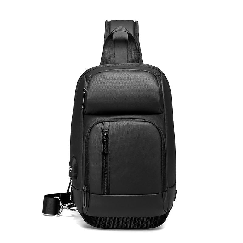 Crossbody Backpack Fits a 9.7 inch Tablet with USB Charger Waterproof Design