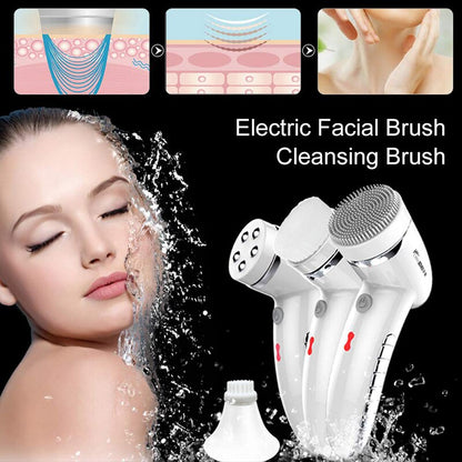 360 Degree Rotation Mini Face Cleanser Brush - Deep Pore Cleansing + Face Massage