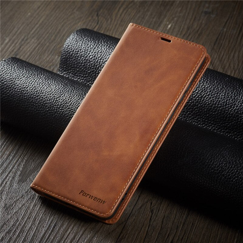 Magnetic Leather Case For S20