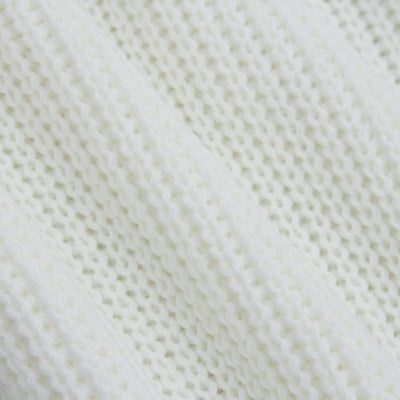 Ladies off-the-shoulder lantern sleeve knitted sweater or dress