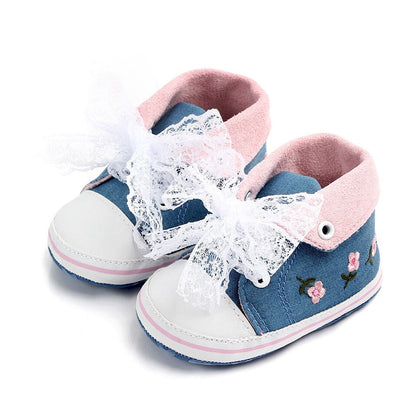 Baby Lace-up Floral Prewalker Shoe