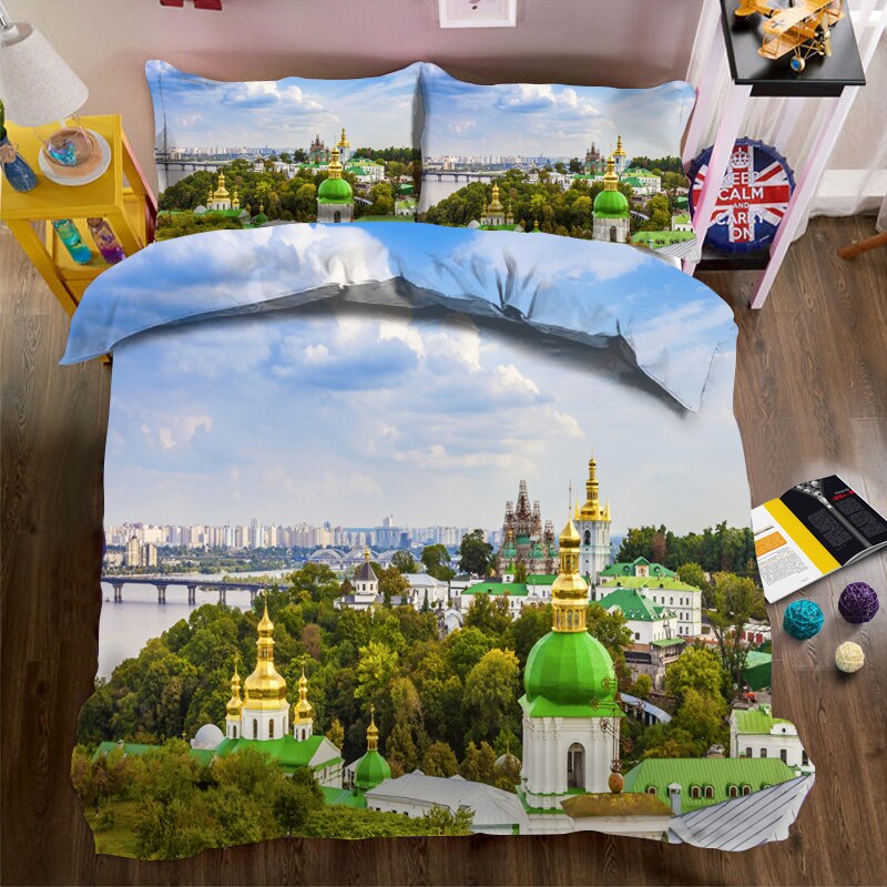 Monuments Print Bedding Duvet Cover set